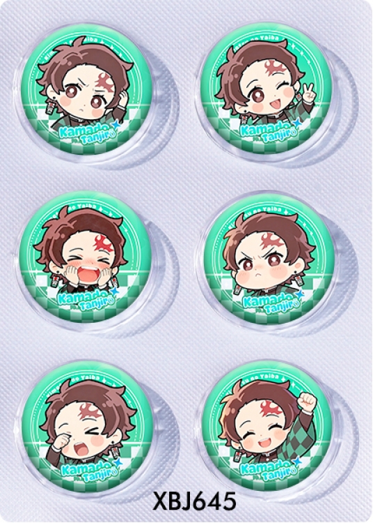Demon Slayer Kimets Anime peripheral pill bar badge 25mm a set of 6 price for 5 sets