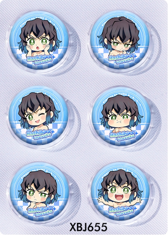 Demon Slayer Kimets Anime peripheral pill bar badge 25mm a set of 6 price for 5 sets