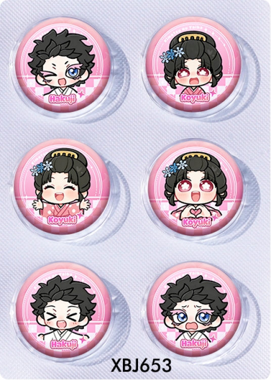 Demon Slayer Kimets Anime peripheral pill bar badge 25mm a set of 6 price for 5 sets