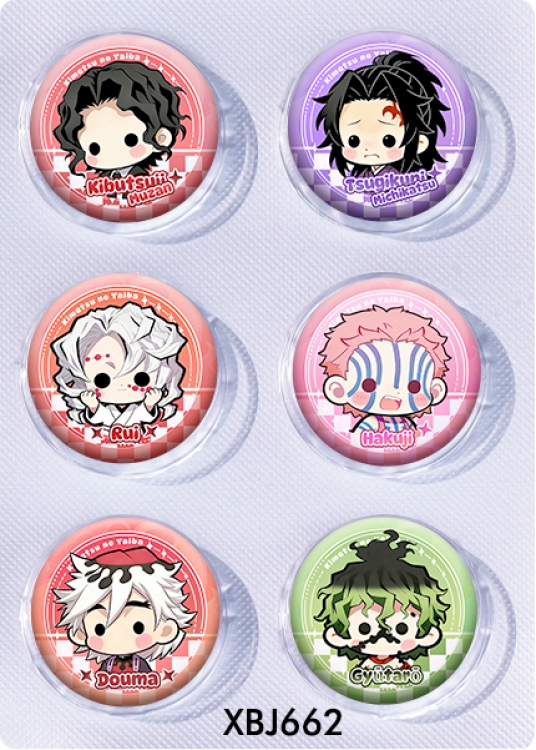 Demon Slayer Kimets Anime peripheral pill bar badge 25mm a set of 6 price for 5 sets