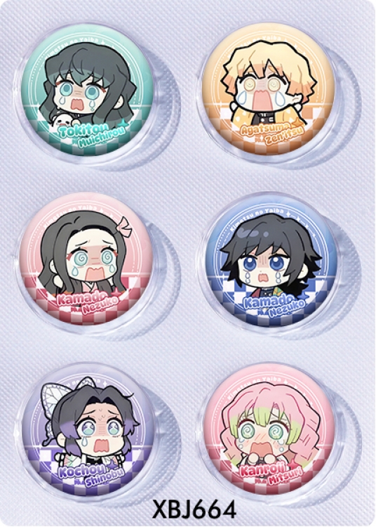 Demon Slayer Kimets Anime peripheral pill bar badge 25mm a set of 6 price for 5 sets