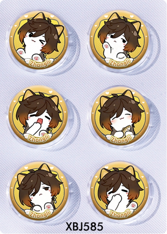 Genshin Impact Anime peripheral pill bar badge 25mm a set of 6 price for 5 sets 