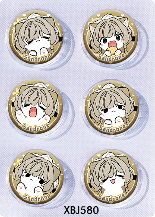 Genshin Impact Anime peripheral pill bar badge 25mm a set of 6 price for 5 sets 