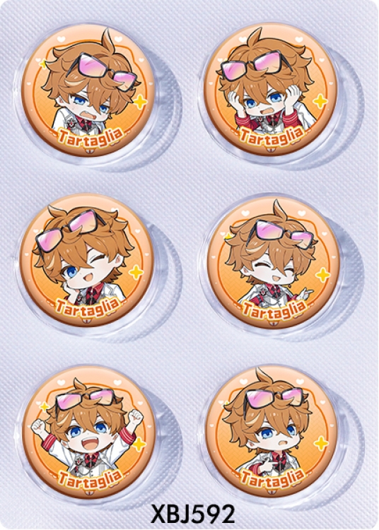 Genshin Impact Anime peripheral pill bar badge 25mm a set of 6 price for 5 sets 