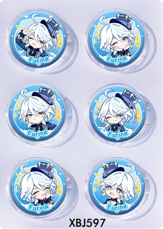 Genshin Impact Anime peripheral pill bar badge 25mm a set of 6 price for 5 sets 