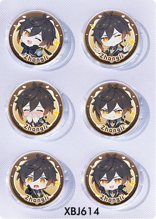Genshin Impact Anime peripheral pill bar badge 25mm a set of 6 price for 5 sets 