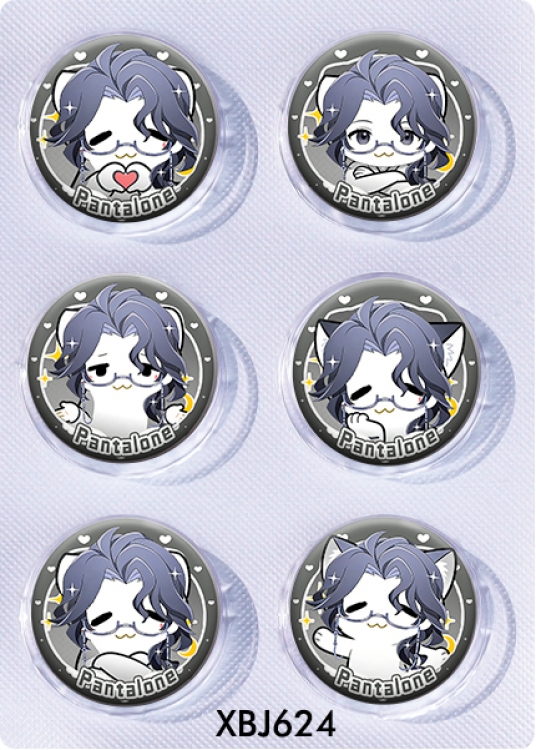 Genshin Impact Anime peripheral pill bar badge 25mm a set of 6 price for 5 sets 