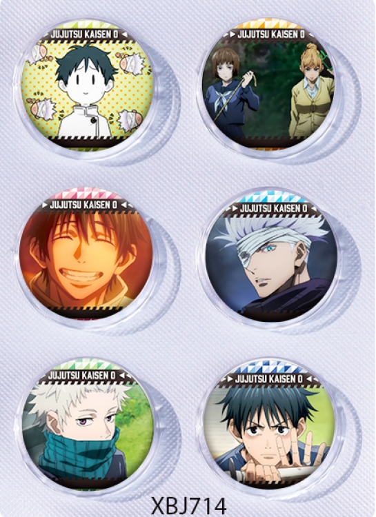 Jujutsu Kaisen  Anime peripheral pill bar badge 25mm a set of 6 price for 5 sets 
