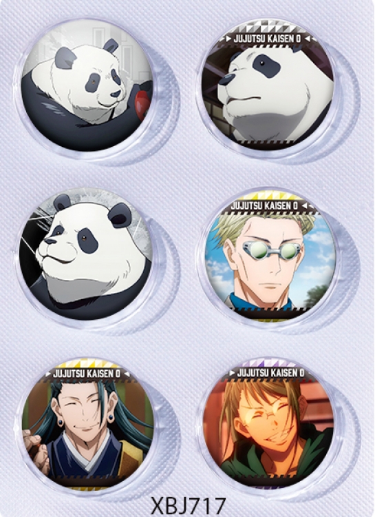 Jujutsu Kaisen  Anime peripheral pill bar badge 25mm a set of 6 price for 5 sets 