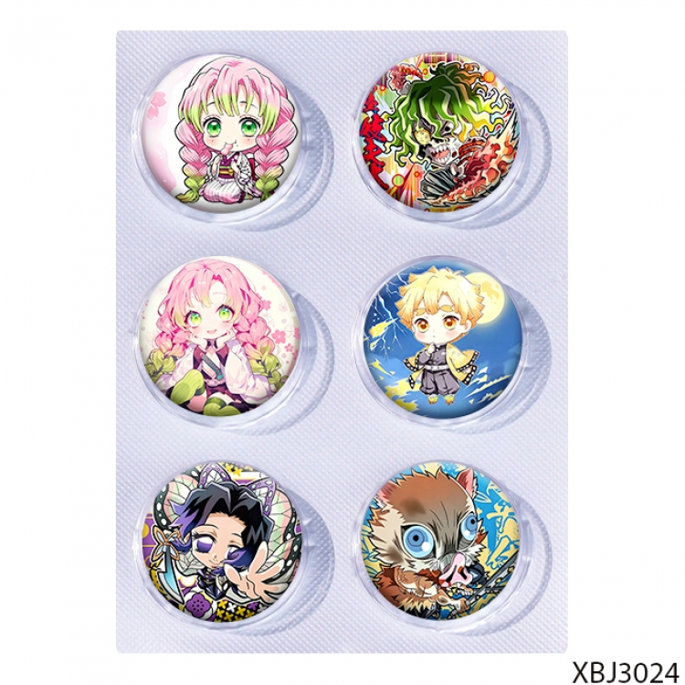 Demon Slayer Kimets Anime peripheral pill bar badge 25mm a set of 6 price for 5 sets 