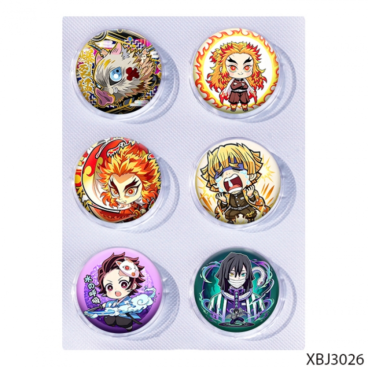 Demon Slayer Kimets Anime peripheral pill bar badge 25mm a set of 6 price for 5 sets 