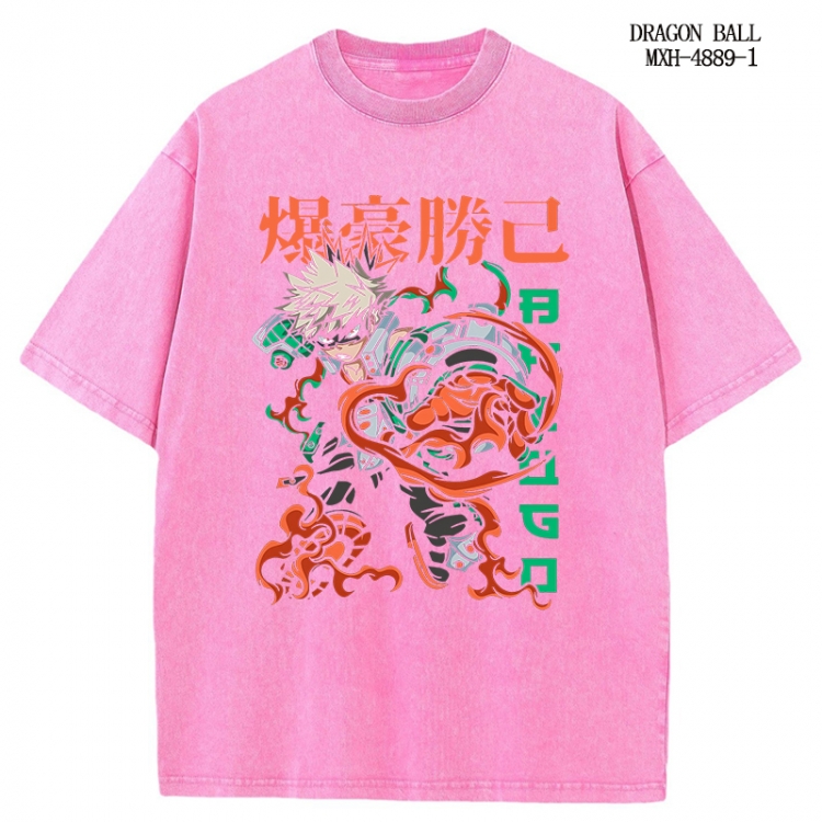 Demon Slayer Kimets Anime peripheral pure cotton washed and worn T-shirt from S to 2XL