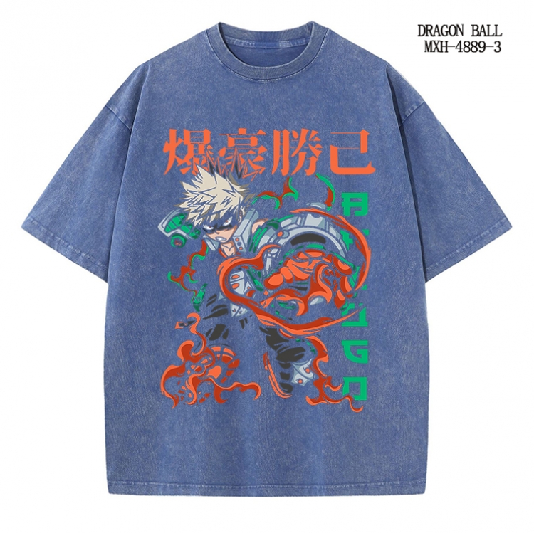 Demon Slayer Kimets Anime peripheral pure cotton washed and worn T-shirt from S to 2XL