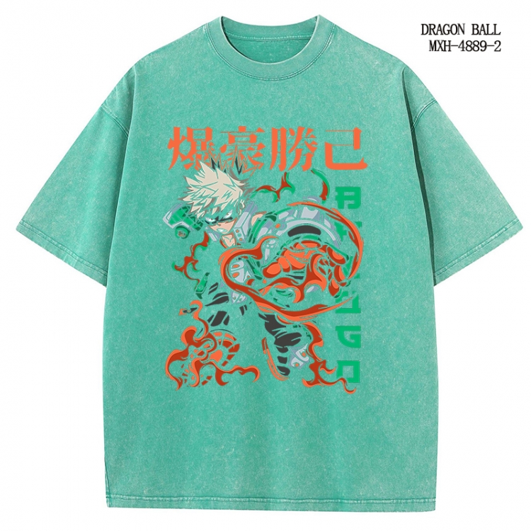 Demon Slayer Kimets Anime peripheral pure cotton washed and worn T-shirt from S to 2XL