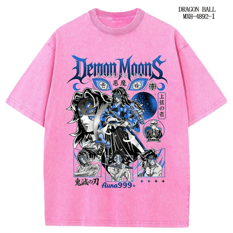 Demon Slayer Kimets Anime peripheral pure cotton washed and worn T-shirt from S to 2XL