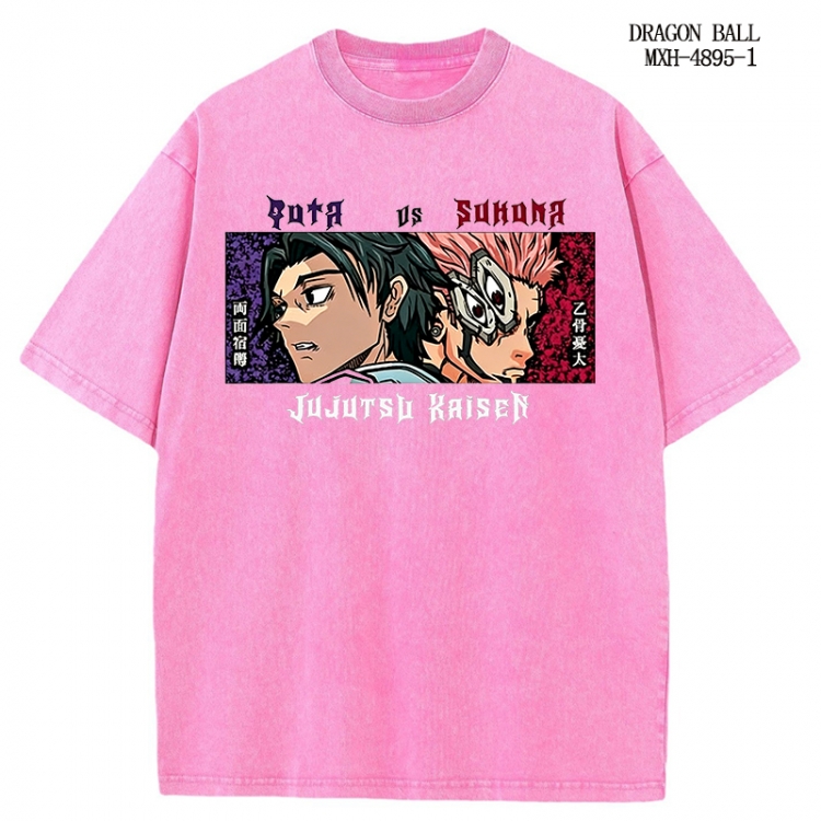 Demon Slayer Kimets Anime peripheral pure cotton washed and worn T-shirt from S to 2XL