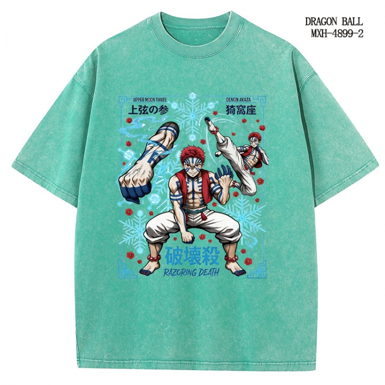 Demon Slayer Kimets Anime peripheral pure cotton washed and worn T-shirt from S to 2XL