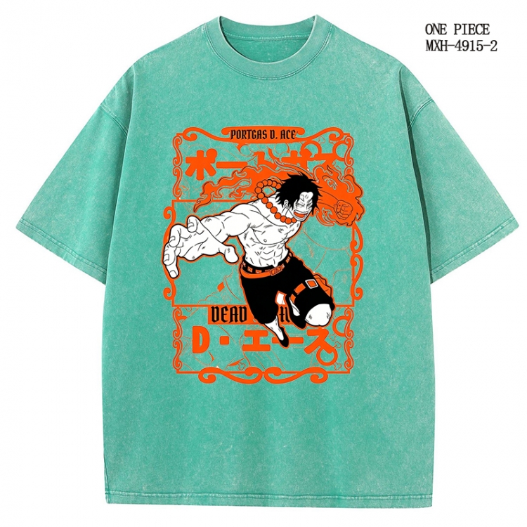 One Piece Anime peripheral pure cotton washed and worn T-shirt from S to 2XL