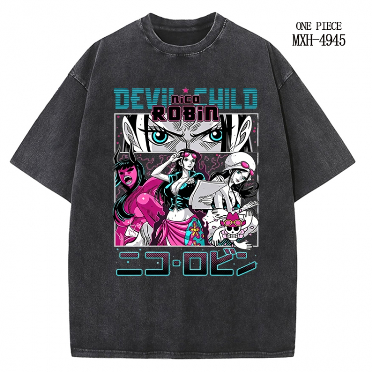 One Piece Anime peripheral pure cotton washed and worn T-shirt from S to 2XL