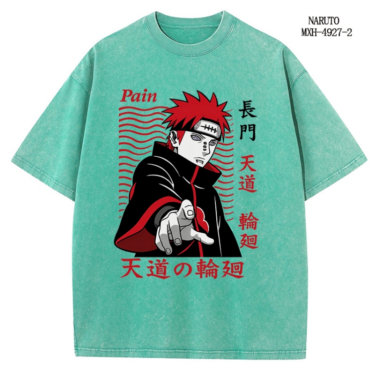 Naruto Anime peripheral pure cotton washed and worn T-shirt from S to 2XL