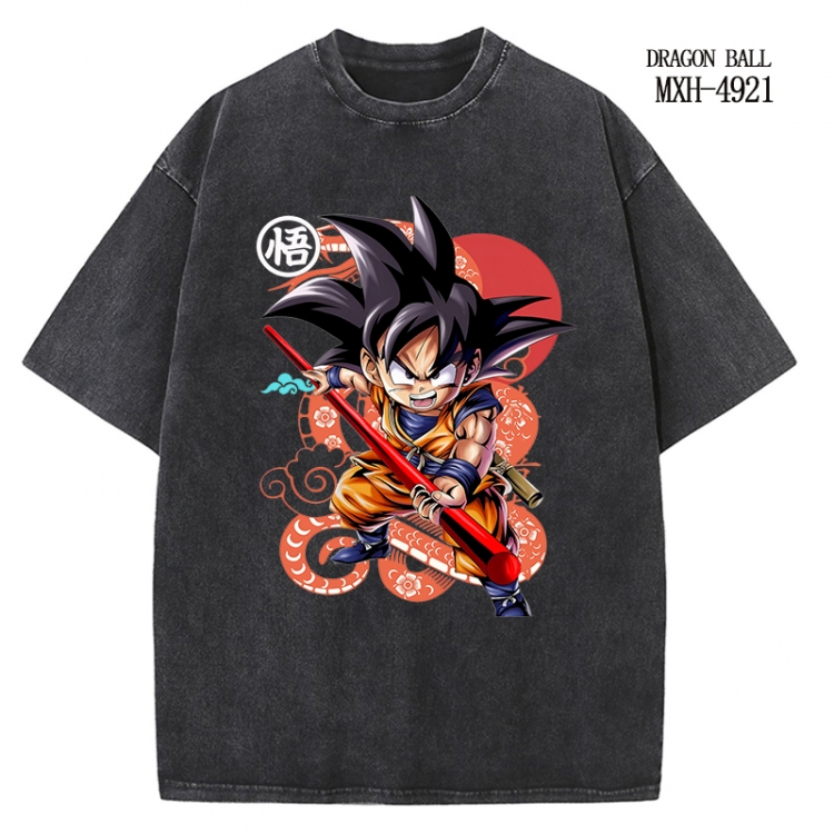 DRAGON BALL Anime peripheral pure cotton washed and worn T-shirt from S to 2XL