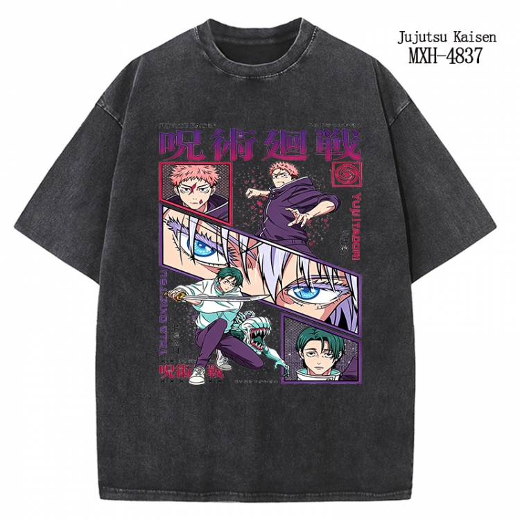 Jujutsu Kaisen Anime peripheral pure cotton washed and worn T-shirt from S to 2XL
