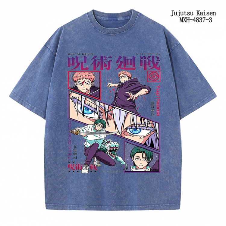 Jujutsu Kaisen Anime peripheral pure cotton washed and worn T-shirt from S to 2XL