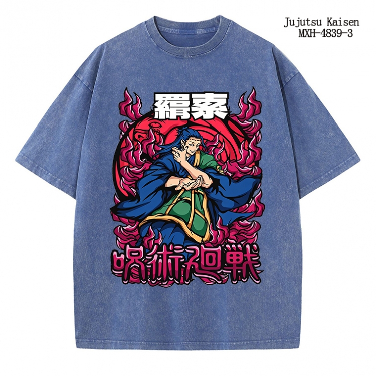 Jujutsu Kaisen Anime peripheral pure cotton washed and worn T-shirt from S to 2XL
