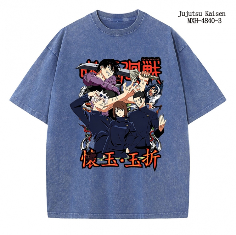Jujutsu Kaisen Anime peripheral pure cotton washed and worn T-shirt from S to 2XL