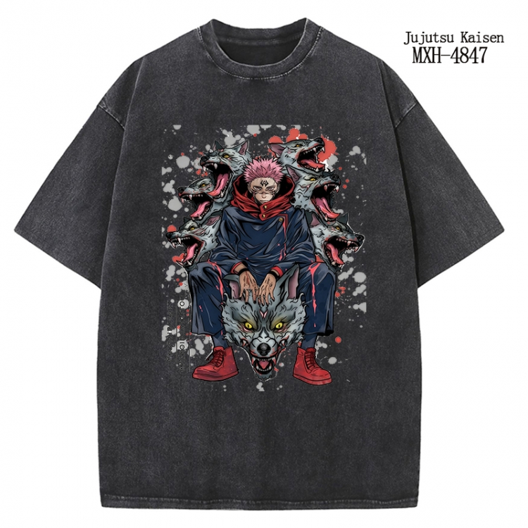 Jujutsu Kaisen Anime peripheral pure cotton washed and worn T-shirt from S to 2XL