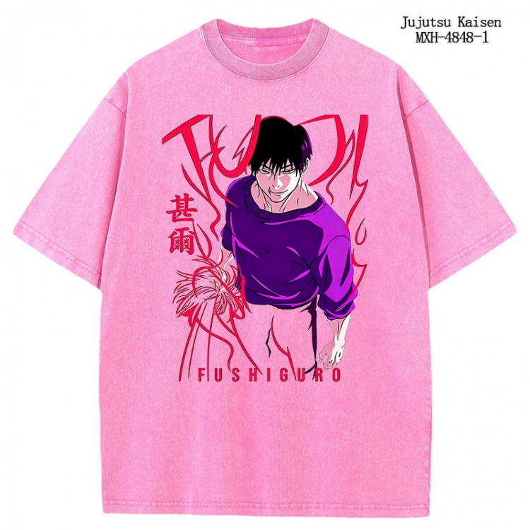 Jujutsu Kaisen Anime peripheral pure cotton washed and worn T-shirt from S to 2XL