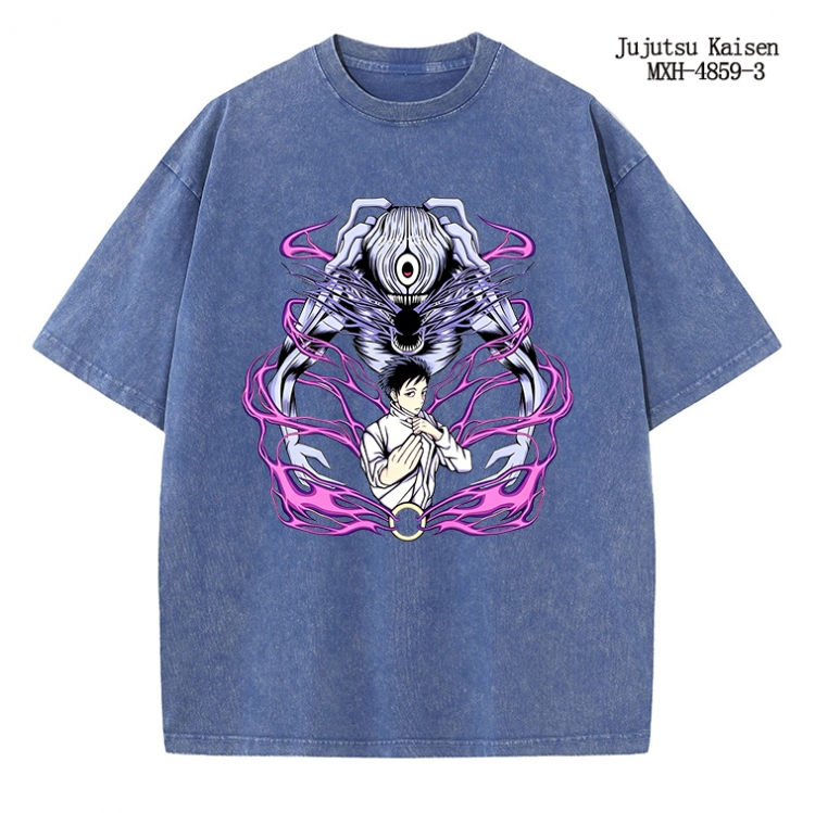 Jujutsu Kaisen Anime peripheral pure cotton washed and worn T-shirt from S to 2XL