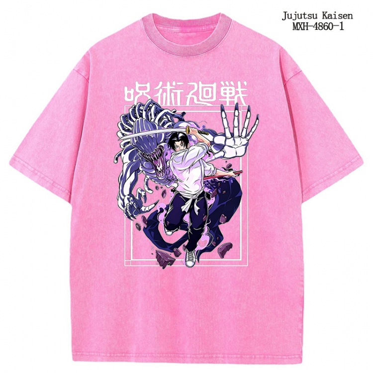 Jujutsu Kaisen Anime peripheral pure cotton washed and worn T-shirt from S to 2XL