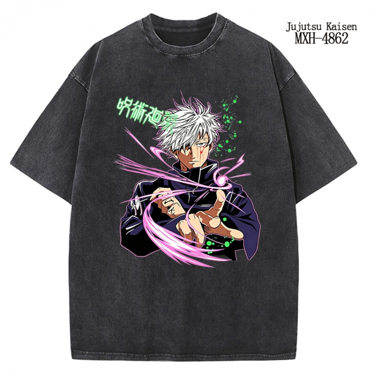 Jujutsu Kaisen Anime peripheral pure cotton washed and worn T-shirt from S to 2XL