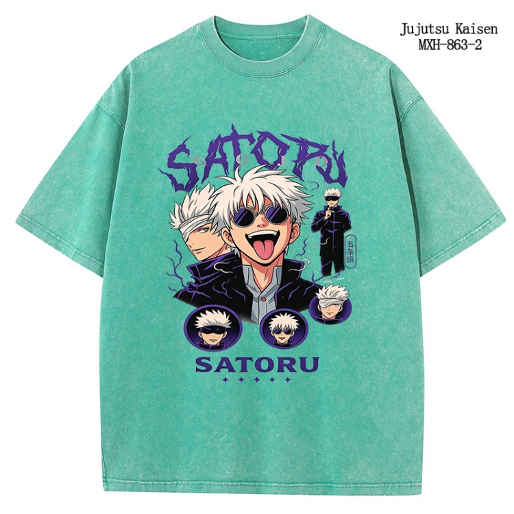 Jujutsu Kaisen Anime peripheral pure cotton washed and worn T-shirt from S to 2XL