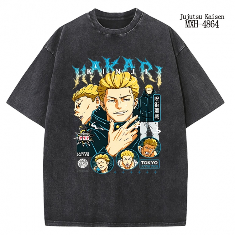 Jujutsu Kaisen Anime peripheral pure cotton washed and worn T-shirt from S to 2XL