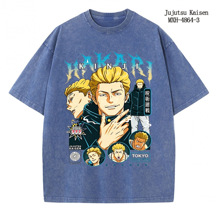Jujutsu Kaisen Anime peripheral pure cotton washed and worn T-shirt from S to 2XL