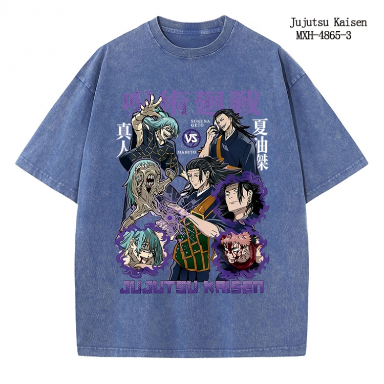 Jujutsu Kaisen Anime peripheral pure cotton washed and worn T-shirt from S to 2XL