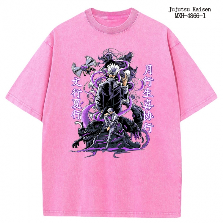 Jujutsu Kaisen Anime peripheral pure cotton washed and worn T-shirt from S to 2XL