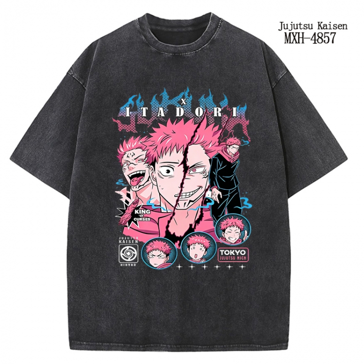 Jujutsu Kaisen Anime peripheral pure cotton washed and worn T-shirt from S to 2XL