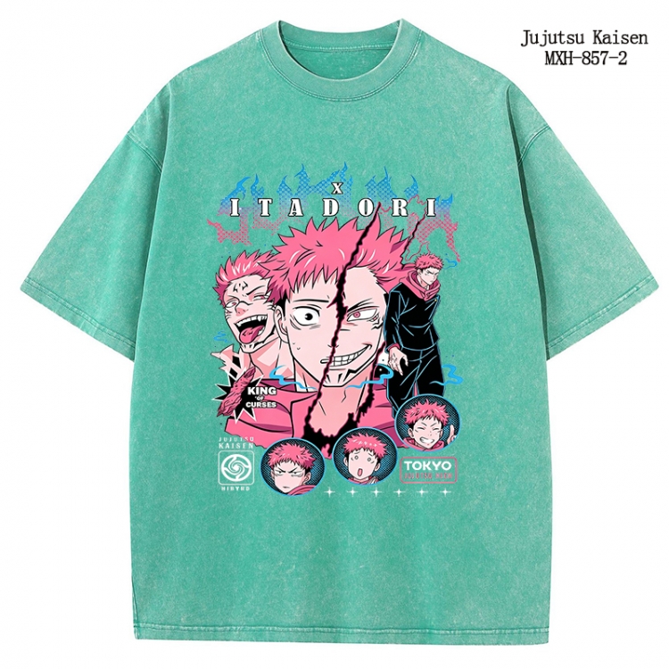 Jujutsu Kaisen Anime peripheral pure cotton washed and worn T-shirt from S to 2XL