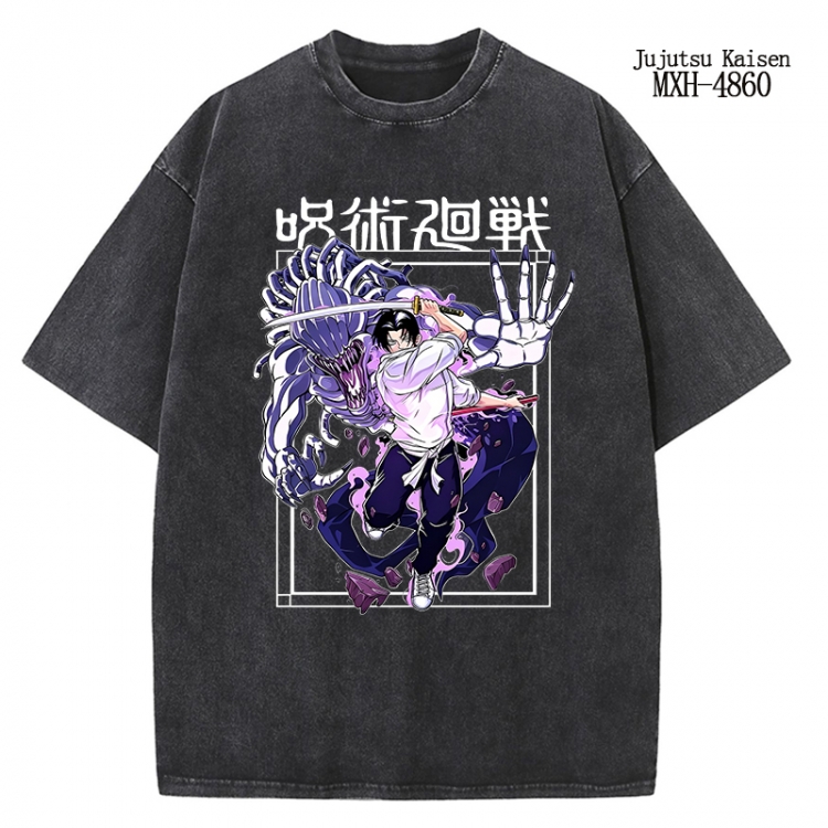 Jujutsu Kaisen Anime peripheral pure cotton washed and worn T-shirt from S to 2XL