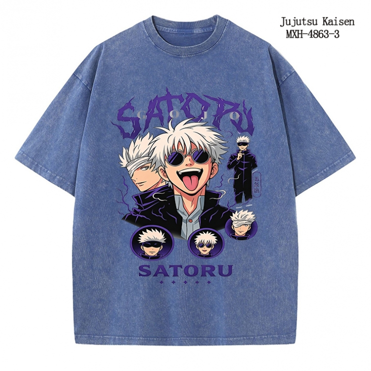 Jujutsu Kaisen Anime peripheral pure cotton washed and worn T-shirt from S to 2XL