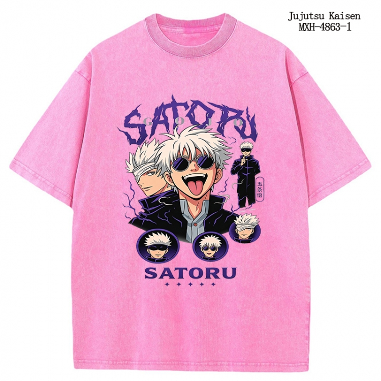 Jujutsu Kaisen Anime peripheral pure cotton washed and worn T-shirt from S to 2XL