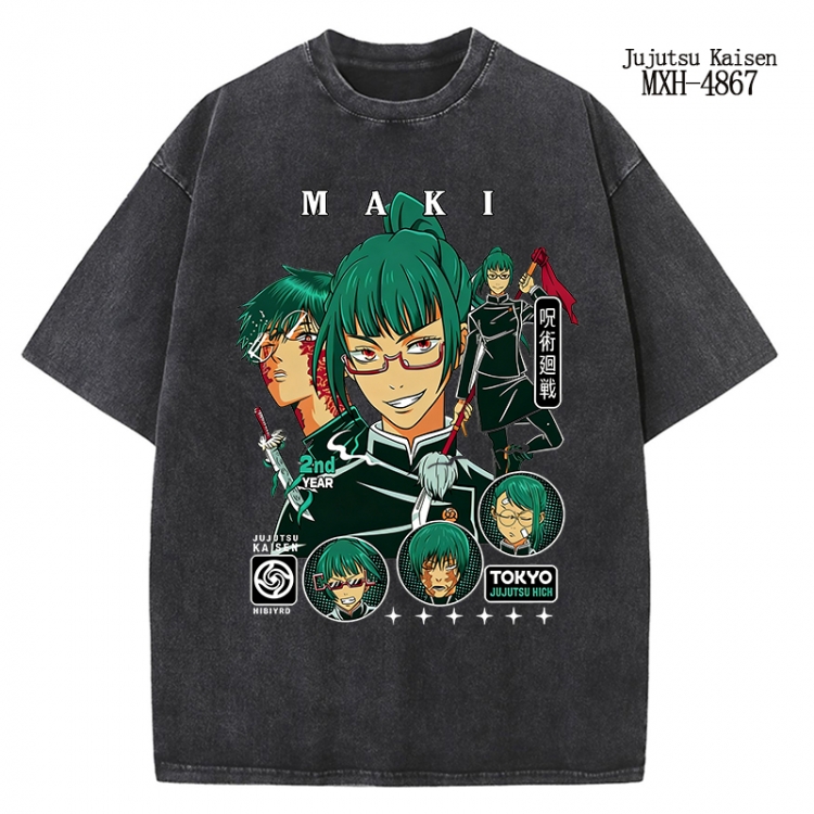 Jujutsu Kaisen Anime peripheral pure cotton washed and worn T-shirt from S to 2XL