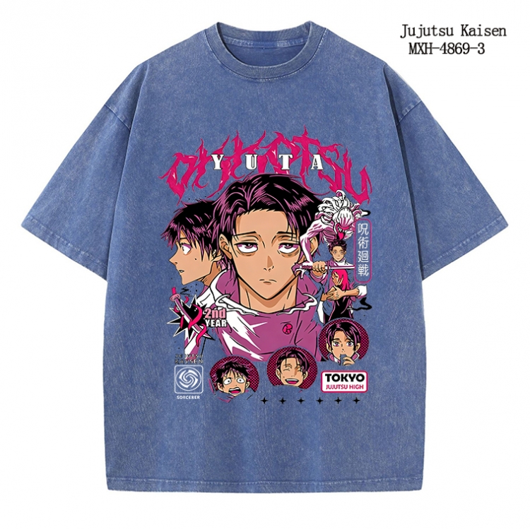 Jujutsu Kaisen Anime peripheral pure cotton washed and worn T-shirt from S to 2XL