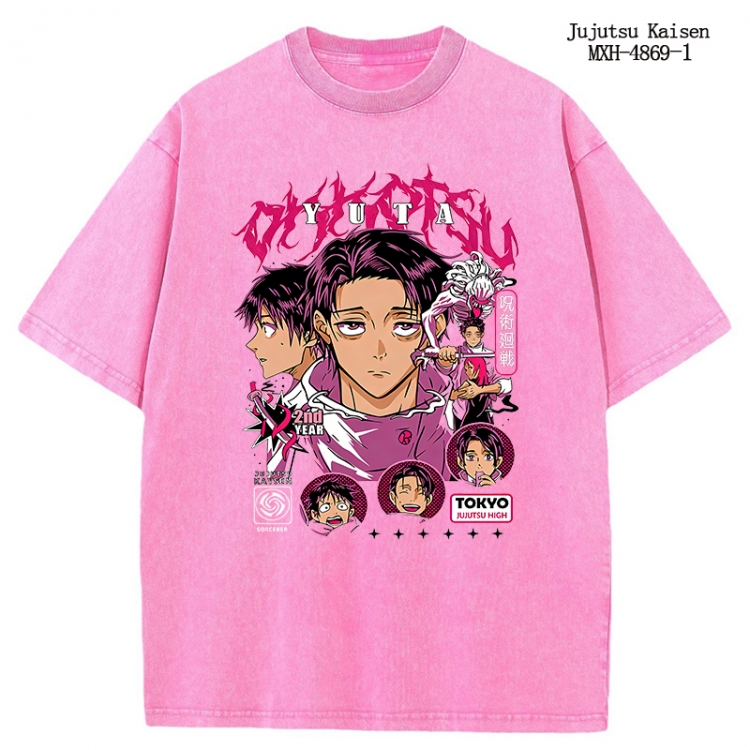 Jujutsu Kaisen Anime peripheral pure cotton washed and worn T-shirt from S to 2XL