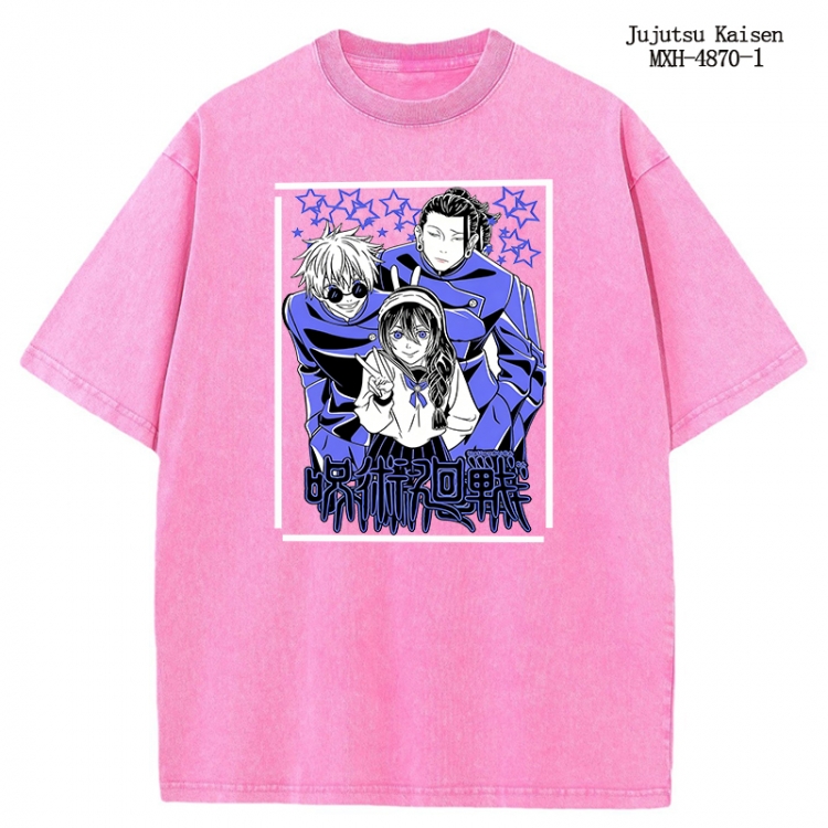 Jujutsu Kaisen Anime peripheral pure cotton washed and worn T-shirt from S to 2XL