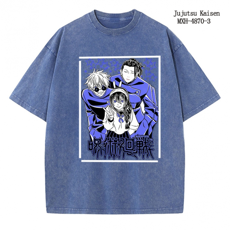 Jujutsu Kaisen Anime peripheral pure cotton washed and worn T-shirt from S to 2XL