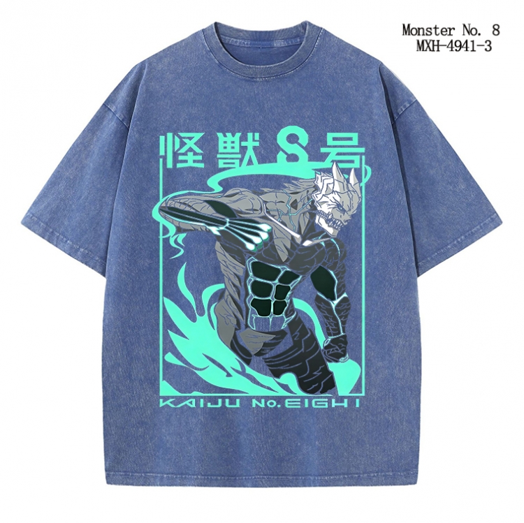 KAIJU NUMBER EIGHT Anime peripheral pure cotton washed and worn T-shirt from S to 2XL